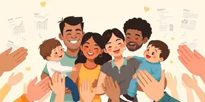 Benefícios para famílias multíplices: suporte para pais de gêmeos e mais